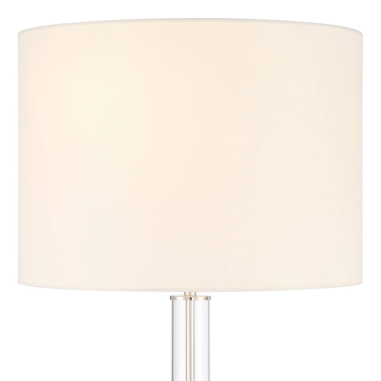 Laurel Glass Cylinder Floor Lamp, Polished Nickel