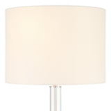 Laurel Glass Cylinder Floor Lamp, Polished Nickel