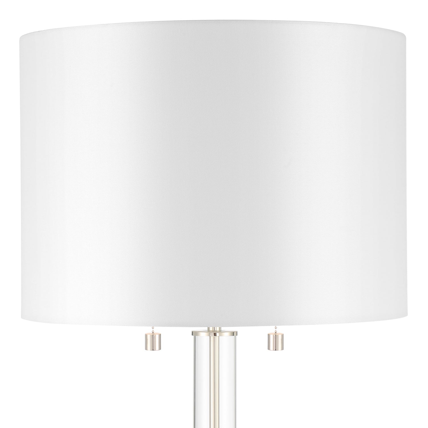 Laurel Glass Cylinder Floor Lamp, Polished Nickel