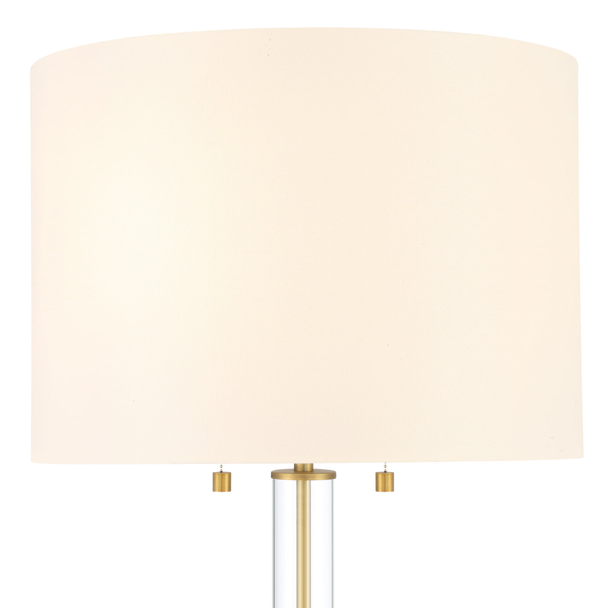 Laurel Glass Cylinder Floor Lamp, Satin Brass