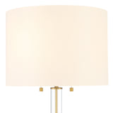 Laurel Glass Cylinder Floor Lamp, Satin Brass