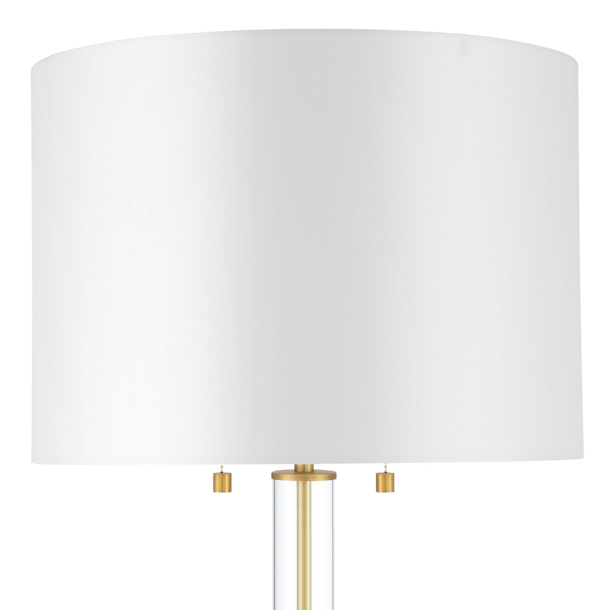 Laurel Glass Cylinder Floor Lamp, Satin Brass