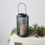 Open Box Mariposa Metal Lantern with Flameless Candle, Medium