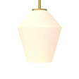 Eva 8" Opal Diamond Pendant, Satin Brass