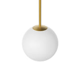 Aria 8" Opal Globe Pendant, Satin Brass