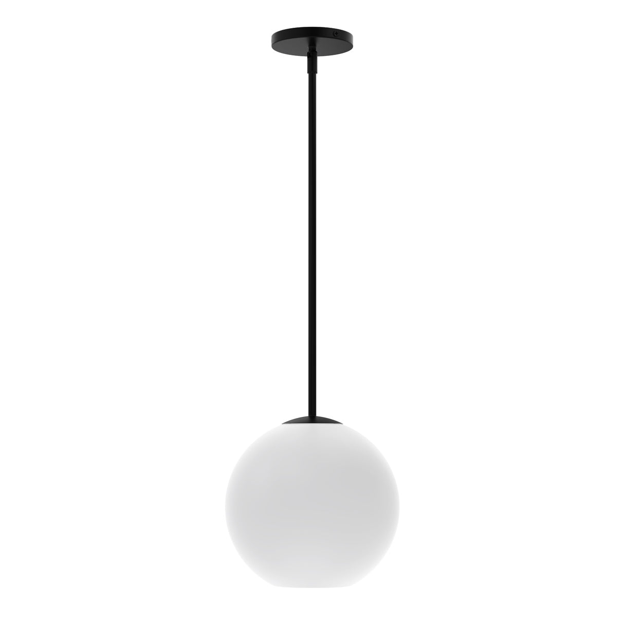 Aria 10" Opal Globe Pendant , Matte Black