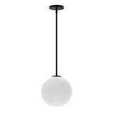 Aria 10" Opal Globe Pendant , Matte Black