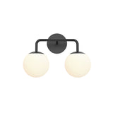 Castell 2 Globe LED Vanity Light, Matte Black