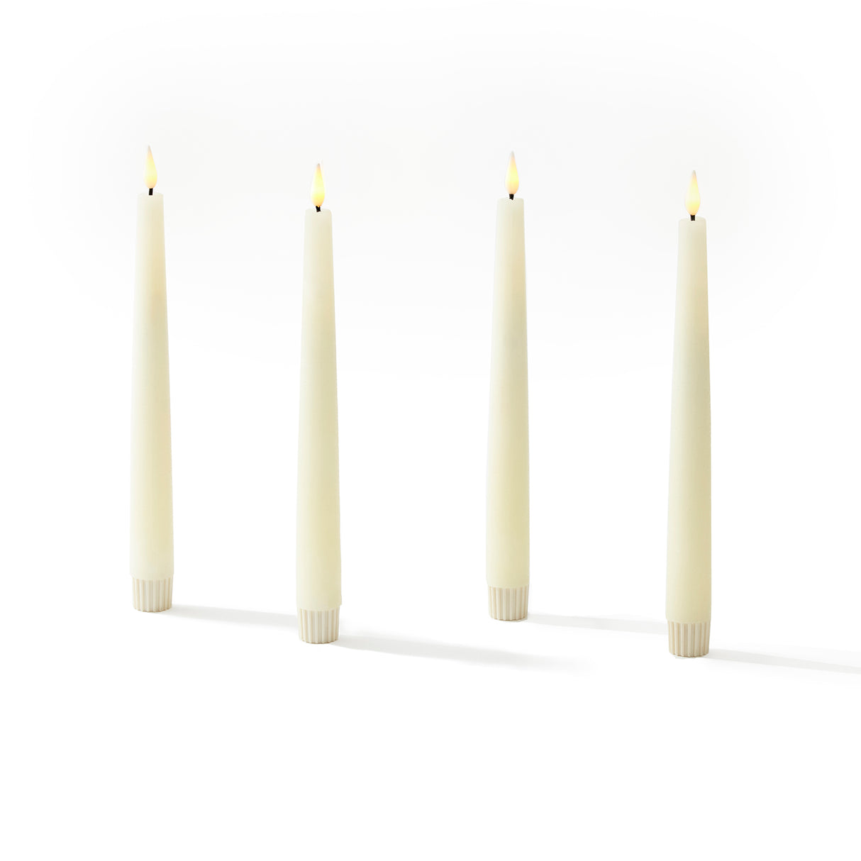 Infinity Wick Ivory 9" Taper Candles, Set of 4