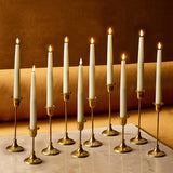 Infinity Wick Ivory 9" Taper Candles, Set of 10