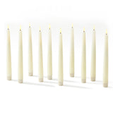 Infinity Wick Ivory 9" Taper Candles, Set of 10