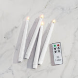 Infinity Wick White 9" Taper Candles, Set of 4