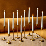 Infinity Wick White 9" Taper Candles, Set of 10
