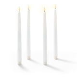 Infinity Wick White 11" Taper Candles, Set of 4