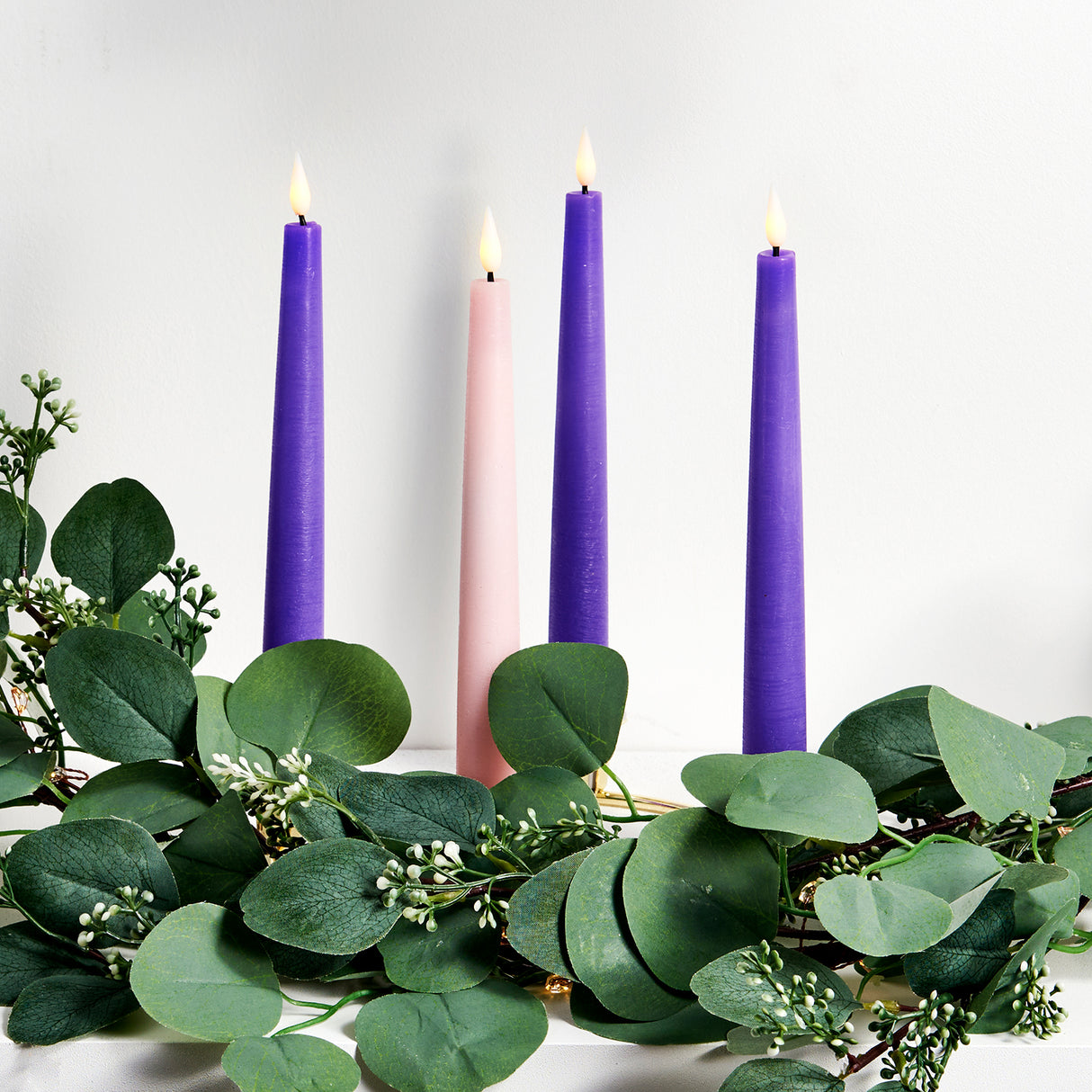 Infinity Wick Advent 9" Taper Candles, Set of 4