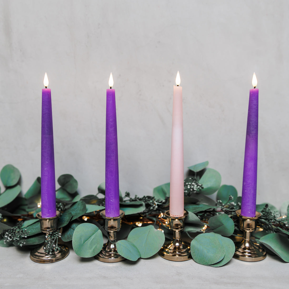 Infinity Wick Advent 9" Taper Candles, Set of 4