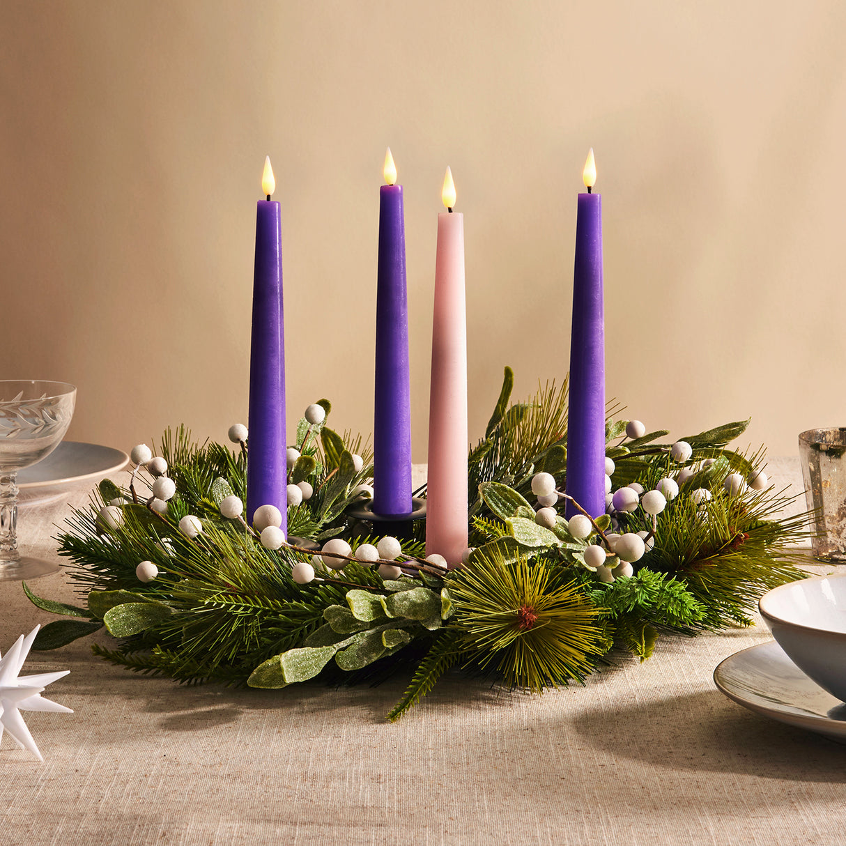 Infinity Wick Advent 9" Taper Candles, Set of 4