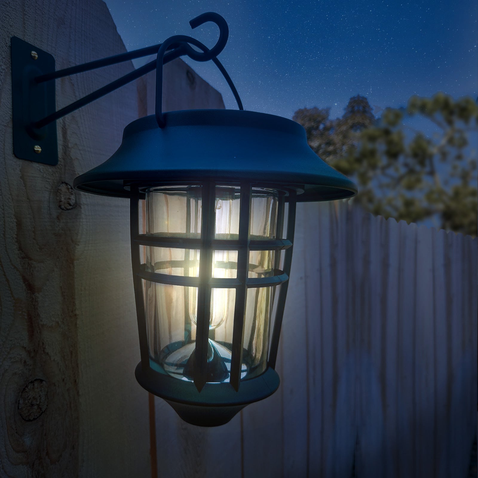 Elloway Solar Lantern Wall Lights, Set of 2