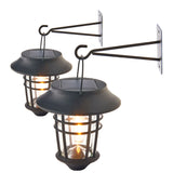 Elloway Solar Lantern Wall Lights, Set of 2