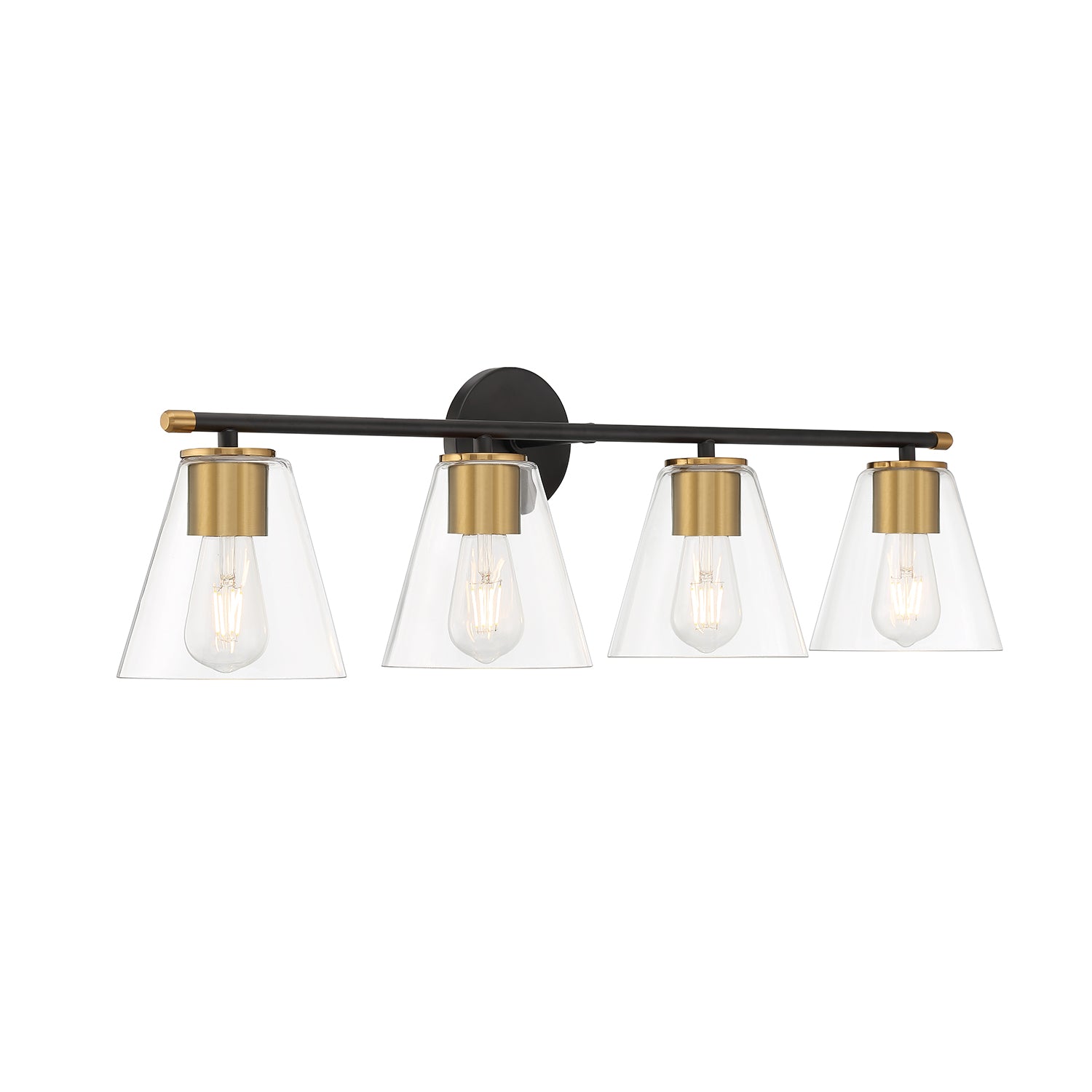 Modern Black Brass Bathroom Vanity Light Fixture deals - 4 Lights