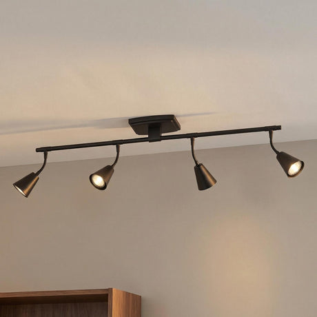 Hudson 32" 4-Light Fixed Track Light, Matte Black