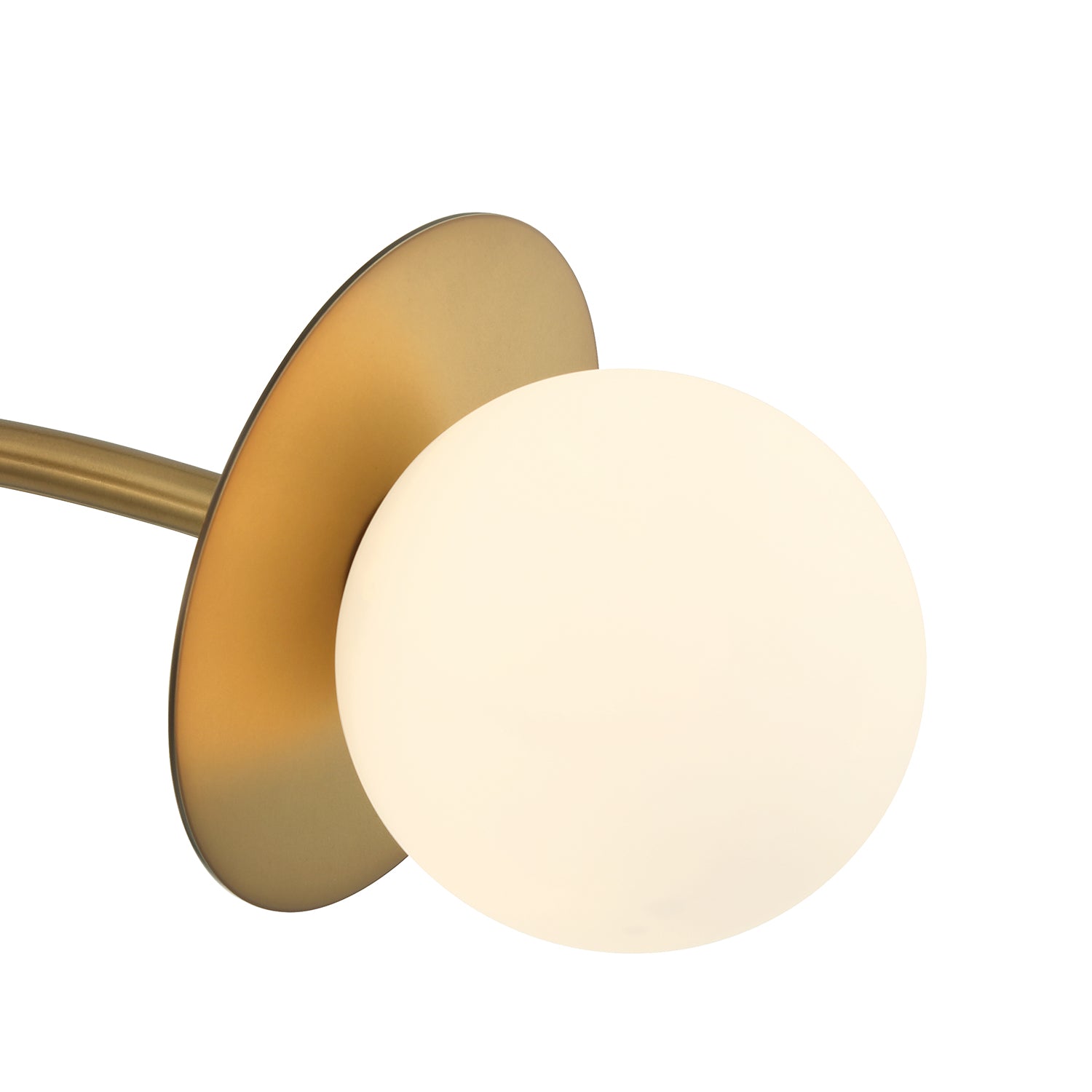 Levi 4-Globe LED Chandelier, Aged Brass
