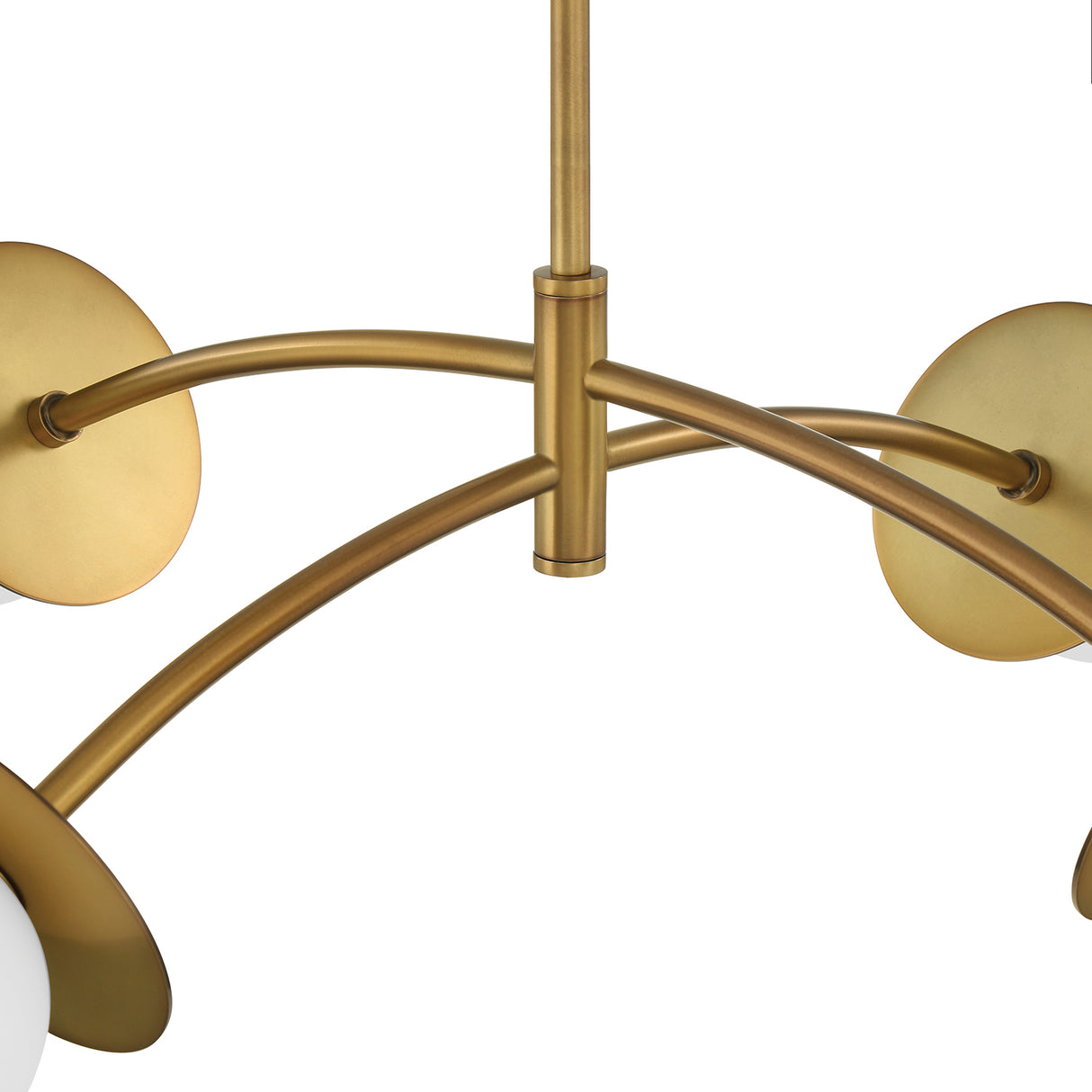 Open Box Levi 4-Globe LED Chandelier, Aged Brass