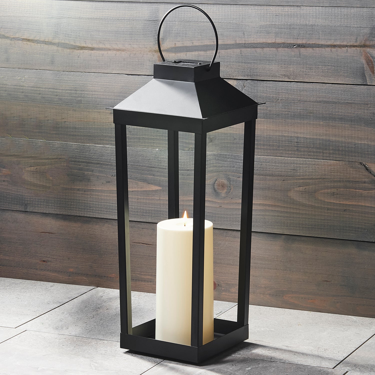 Ryder Solar Flameless Lantern, Medium