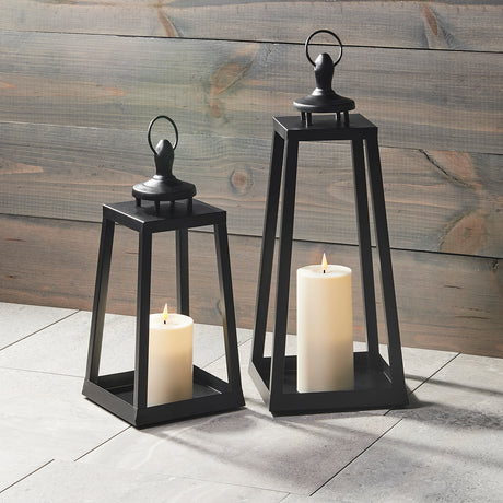 Cooper Outdoor Lantern with Flameless Candle, Large