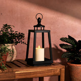 Cooper Outdoor Lantern with Flameless Candle, Medium
