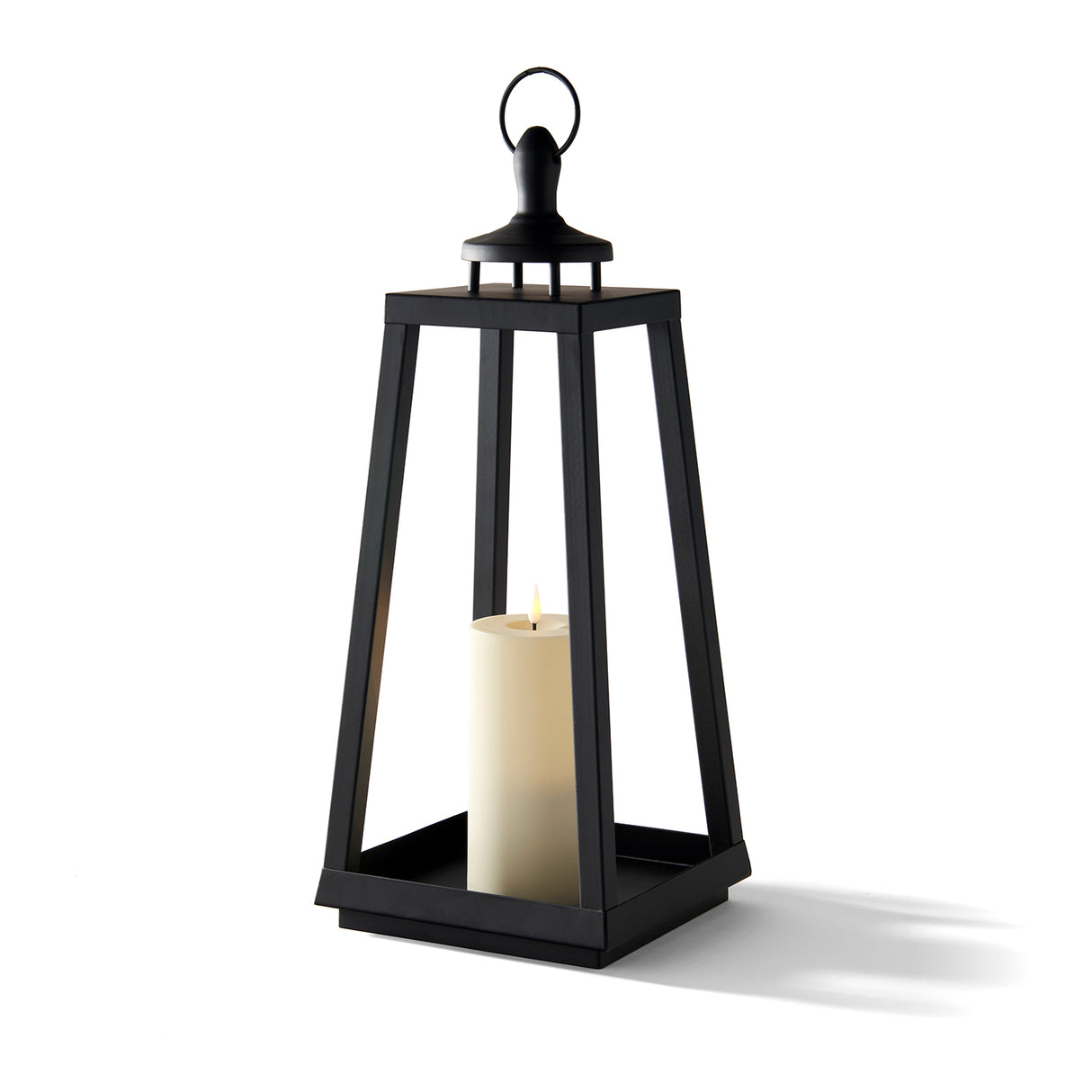 Open Box Cooper Outdoor Lantern with Flameless Candle, Large