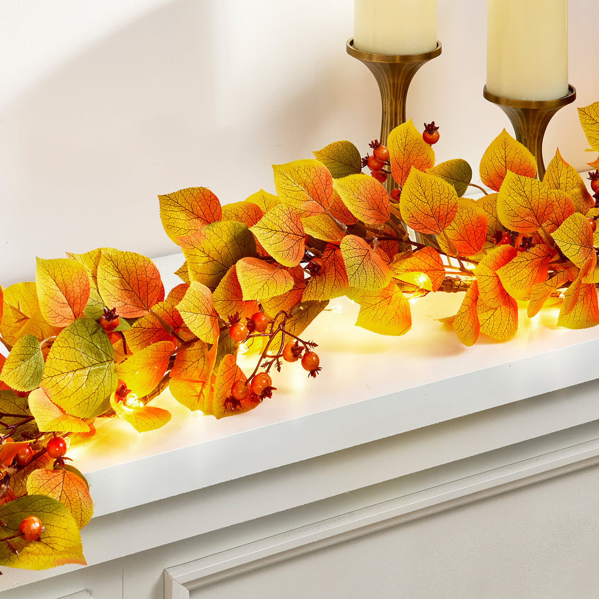 Fall Aspen Garland with 120 LEDs