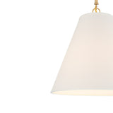 Luca Small 13" Conical Pendant, Satin Brass