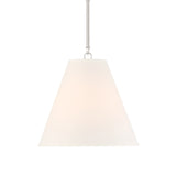 Luca Small 13" Conical Pendant, Polished Nickel