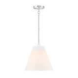 Luca Small 13" Conical Pendant, Polished Nickel