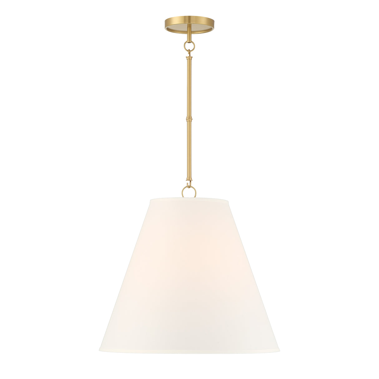 Open Box Luca Large 18" Conical Pendant, Satin Brass