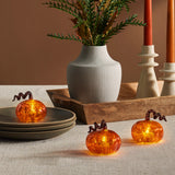 Brynn Mini LED Pumpkins, Orange, Set of 3