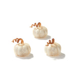 Brynn Mini LED Pumpkins, White, Set of 3