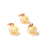 Brynn Mini LED Pumpkins, White, Set of 3