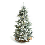 Ella 4ft Pre-Lit Christmas Tree, Flocked Evergreen