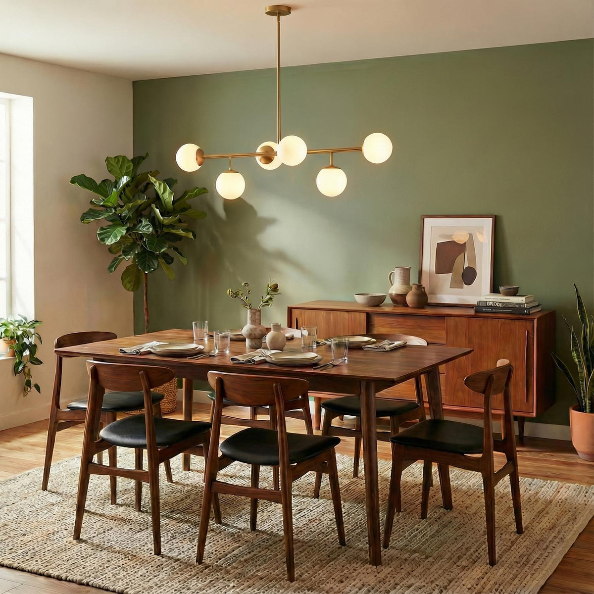 Castell 6 Globe Linear Pendant 46