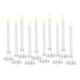 Verrea Clear Candle Holders, Set of 10