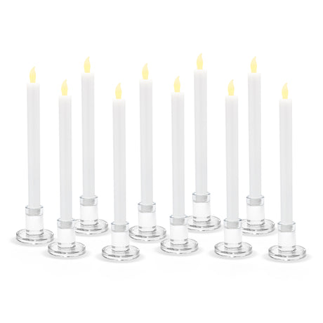 Verrea Clear Candle Holders, Set of 10