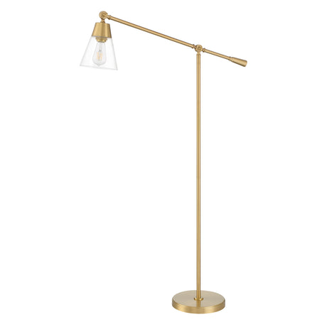 Owen Floor Lamp, Satin Brass