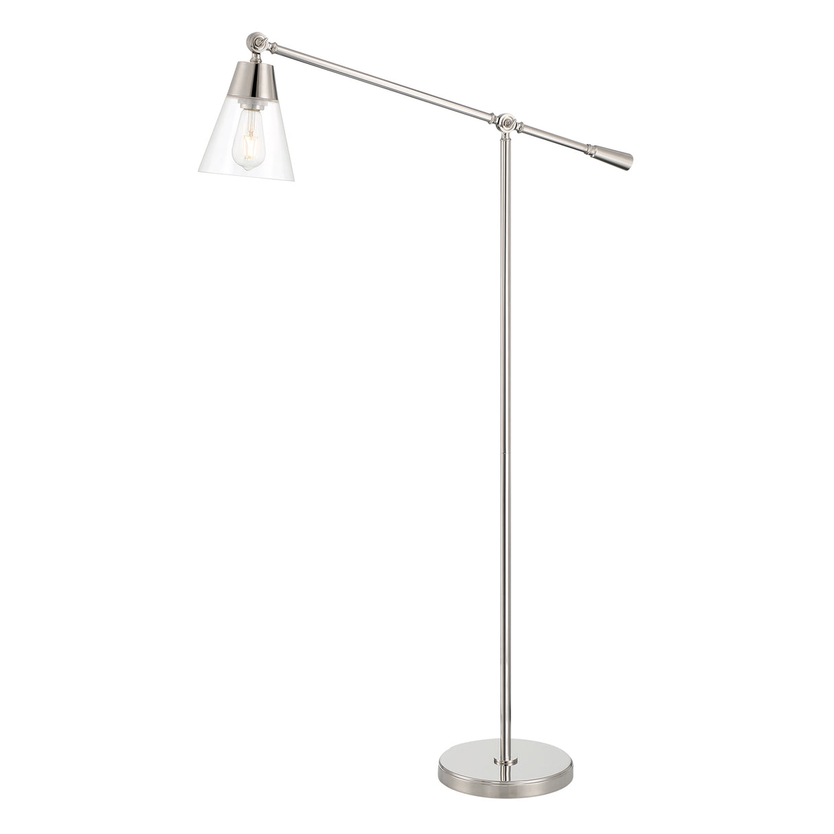 Owen Floor Lamp, Polished Nickel