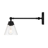 Owen Adjustable One Arm Wall Light, Matte Black