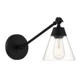 Owen Adjustable One Arm Wall Light, Matte Black