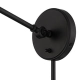 Owen Adjustable Plug-In Wall Sconce, Matte Black