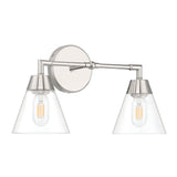 Open Box Owen 2-Light Vanity Wall Light, Polished Nickel