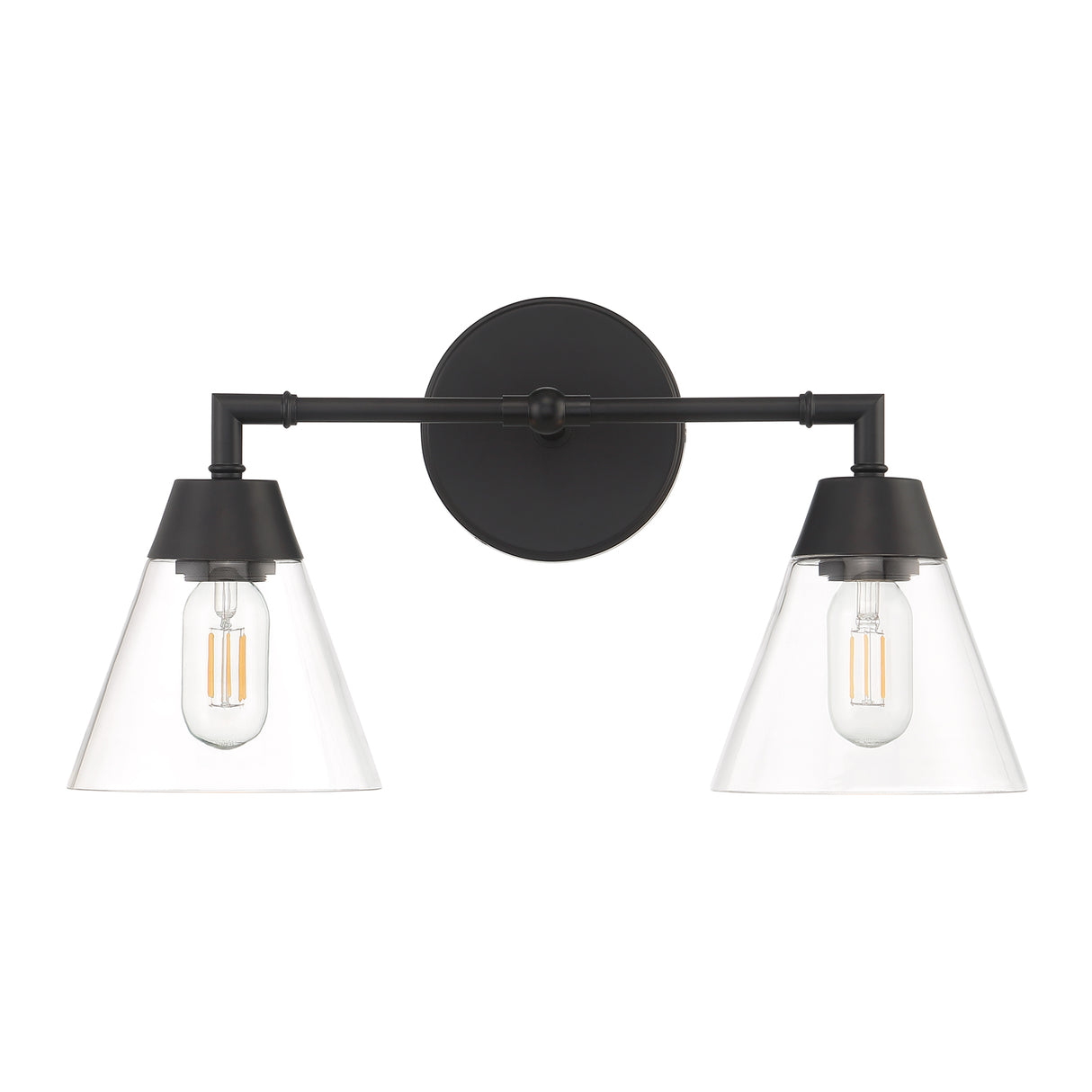 Owen 2-Light Vanity Wall Light, Matte Black